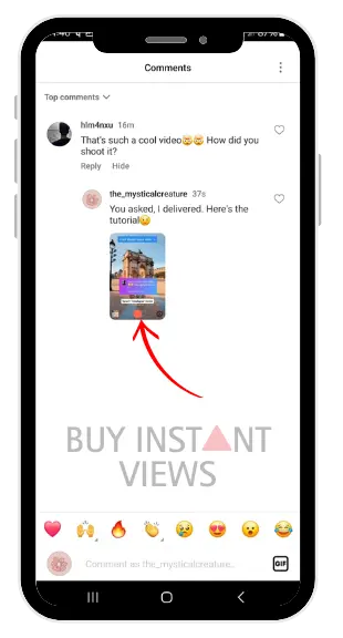 response to Instagram comments - reel views on Instagram